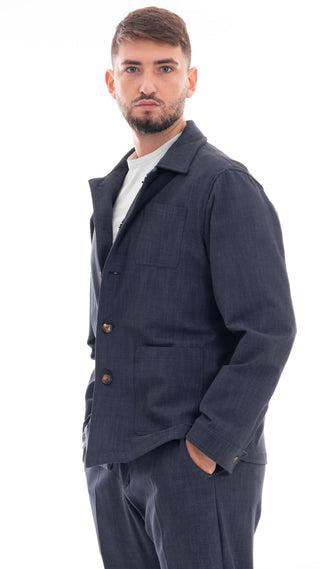 PATRICK&SON GIACCA UOMO PUNTO MILANO DELAVE' EUROPE BLU