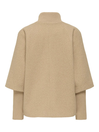 JACQUELINE DE YONG CAPPOTTO IN PANNO CORTO MEMORY CON MANICHE A 3/4 15353907 CML