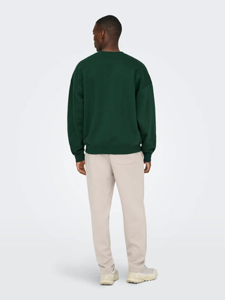 ONLY&SONS TURNER FELPA GIROCOLLO CON SCRITTA SUL FRONTE UOMO 22035624 PGV