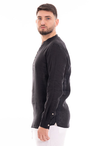 MARKUP CAMICIA SERAFINO MANICA LUNGA 100% LINO MK13008 NER