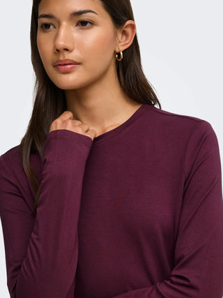ONLY BAMBOO T-SHIRT DONNA 15377113 FIG