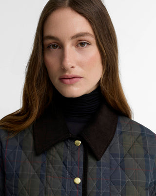 BARBOUR AINSDALE CHECKED GIACCA TRAPUNTATA DONNA LQU1932 TN11