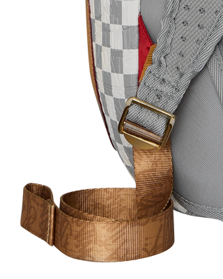 SPRAYGROUND EMBOSSED CREAM CHECK ZAINO B8593