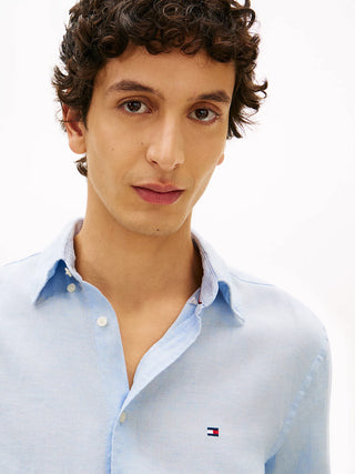 TOMMY HILFIGER CAMICIA UOMO IN TESSUTO LINO MW41530 C10