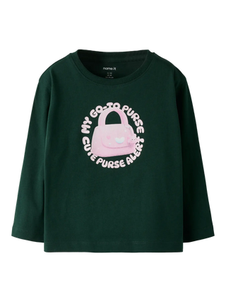 NAME IT T-SHIRT FORINA A MANICHE LUNGHE CON DISEGNO DI BORSA 13258655 PGV