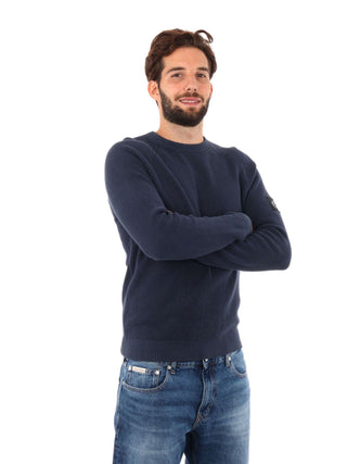 CALVIN KLEIN JEANS MAGLIONE GIROCOLLO CON LOGO SU MANICA UOMO J323989 PPK