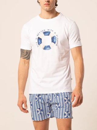 LORD PARTENOPEI PRINT T-SHIRT WITH TM24-SAVIOR LIFE BUOY