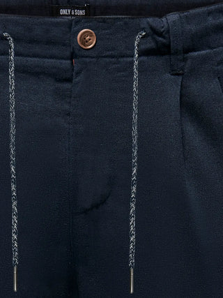 ONLY&SONS PANTALACCIO IN LINO LEO CROP 22025785 DKN