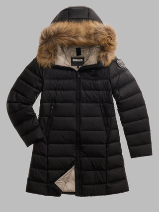 BLAUER KRISTIN PIUMINO LUNGO PELLICCIA DONNA BLDK03040 006047 999EI