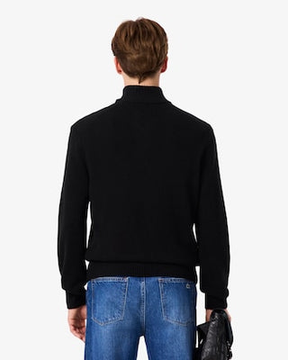 LACOSTE MAGLIONE LACOSTE A COLLO ALTO IN LANA CARDATA CON ZIP AH3052 031