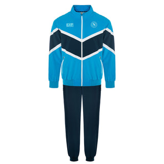 EA7 NAPOLI TUTA ESTIVA POLYSTRETCH NO CAPPUCCIO N26R15 AZZ