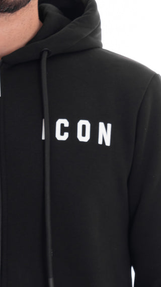 ICON FELPA CON CAPPUCCIO UOMO IU9015FZ NRP