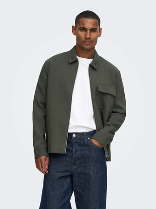 ONLY&SONS WILL GIACCA CON TASCHINO E ZIP 22038673 BLG