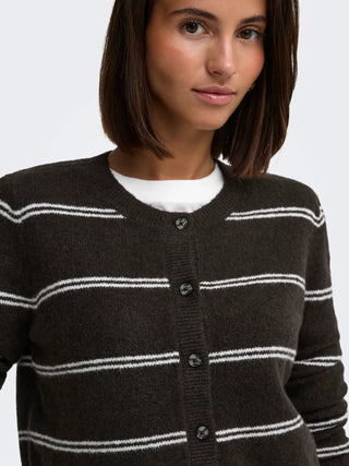 JACQUELINE DE YONG CARDIGAN CHLOE A STRISCE ORIZZONTALI CON BOTTONI 15330581 CLT