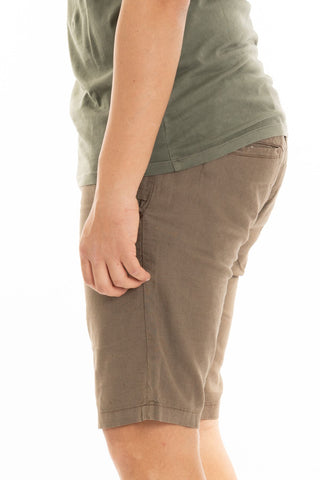 IMPURE MEN'S SHORT SHORTS CHINO IN LINEN BLEND CHS1939 C43