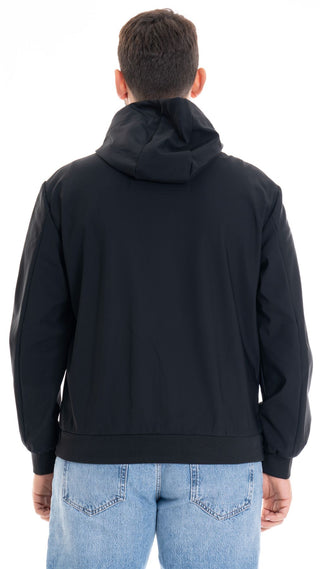 MARKUP NEOPRENE HOODED JACKET MEN MK794016 BLACK