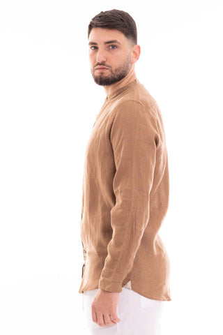 MARKUP CAMICIA MANICA LUNGA COREANA 100% LINO MK13002 TBC