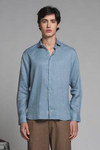 IMPURE CAMICIA CON COLLO FRANCESE UOMO 100% LINO RILEY LIN170