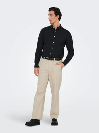 ONLY&SONS BOB PANTALONE IN MISTO LINO UOMO 22031565 SVL