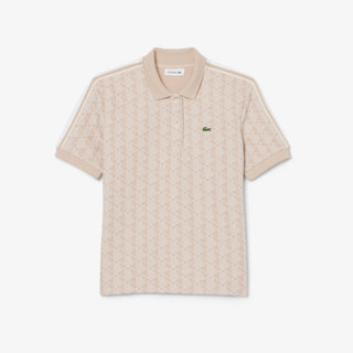 LACOSTE POLO SLIM FIT IN JACQUARD CON MONOGRAMMA DF3364 8GI