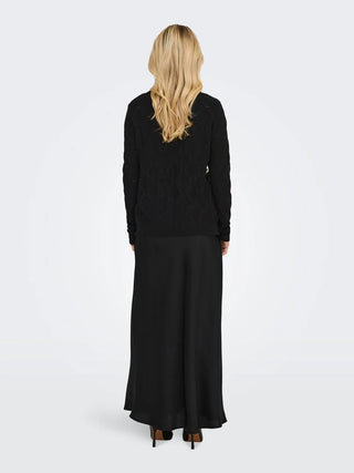 ONLY LIANA CREW NECK SWEATER WITH BEADS WOMEN 15324269 BLK