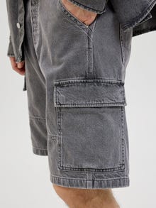 JACK&JONES BERMUDA CARGO ALEX DENIM IN COTONE UOMO (col:gray denim) 12273224 GDM