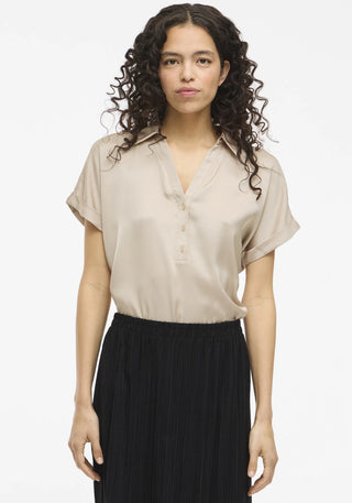 VILA ENNA RAVENNA T-SHIRT DONNA (col:cement) 14107405 CMT