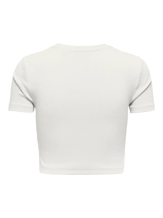 ONLY BETTY LIFE WOMEN'S CREW NECK TOP (COL:CLOUD DANCER) 15311891 CLD