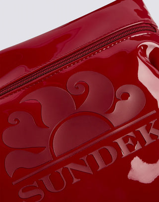 SUNDEK BORSA A TRACOLLA CLUTCH IN TESSUTO LUCIDO CON LOGO AW416ABPV400 A9000