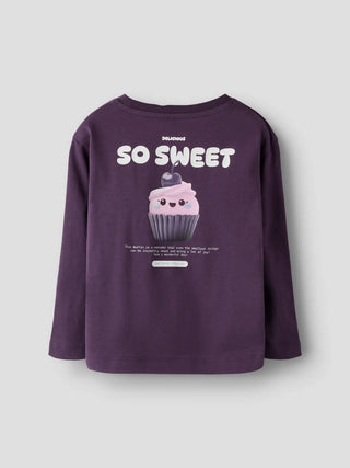 NAME IT T-SHIRT FORINA A MANICHE LUNGHE CON CUP CAKE SULLA SCHIENA 13258655 NVC
