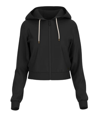 GUESS FELPA 3D PEONY CON CAPPUCCIO E ZIP DONNA V5YQ06KBSL2 FJ8A