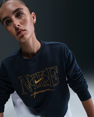 NIKE FELPA PO CREW SHINE CON LOGO  DONNA FV8057 451