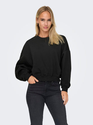 ONLY BELLA LONG SLEEVE CREW NECK SWEATER WOMEN 15326718 BLK