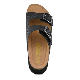 COLORS OF CALIFORNIA SANDALI APERTI PLATFORM IN GLITTER BES22 NBLA