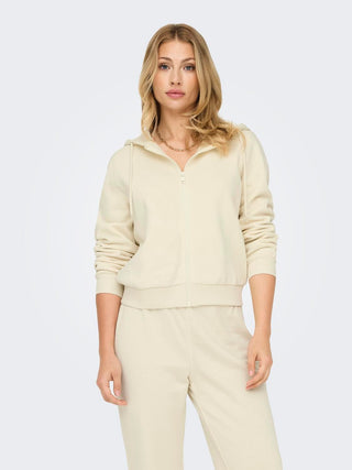 ONLY BELLA LONG SLEEVE CREW NECK SWEATER WITH ZIP AND HOOD WOMEN 15326712 BRC