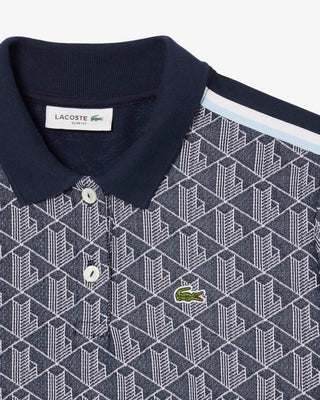 LACOSTE POLO LACOSTE SLIM FIT IN JACQUARD CON MONOGRAMMA DF3364 525