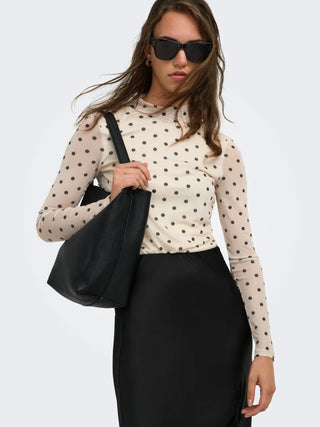 ONLY ERICA T-SHIRT CON MANICA VELATA A POIS 15141298 SDL