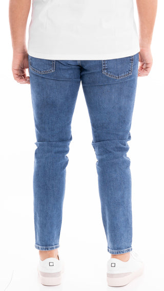 0/ZERO COSTRUCTION JEANS SLIM UOMO 5 TASCHE ORIC ORI012 2822 BLUECW