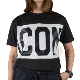 ICON T-SHIRT C/LOGO STRIPE ICON DONNA DF2W6T012 NER
