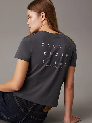 CALVIN KLEIN JEANS T-SHIRT WITH BACK PRINT WOMEN J225391 PT2