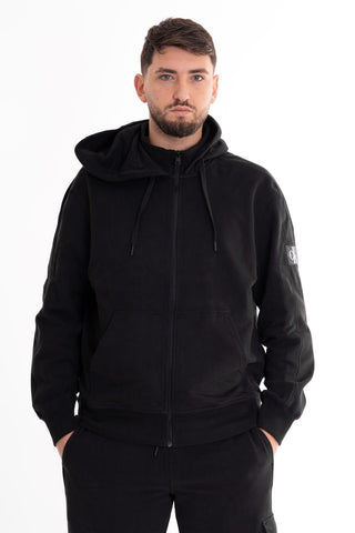 CALVIN KLEIN JEANS M SWEATSHIRT BADGE ZIP THROUGH J324956 BEH