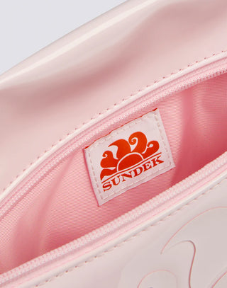 SUNDEK BORSA A TRACOLLA CLUTCH IN TESSUTO LUCIDO CON LOGO AW416ABPV400 53200