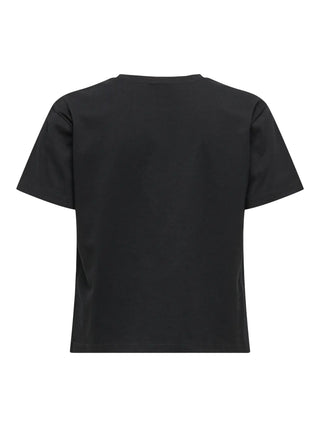 JACQUELINE DE YONG KIRA T-SHIRT CON ACCESSORIO 15350522 BLK
