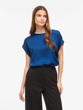 VILA ELLETTE T-SHIRT SATINATA DONNA 14059563 NVP