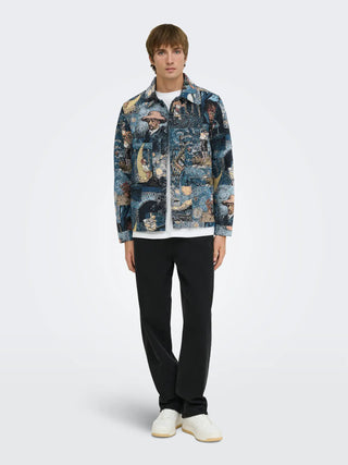 ONLY&SONS GIACCA CASSEL IN JACQUARD 22038535 MBD