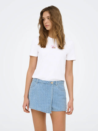 ONLY FOODIE T-SHIRT CON MARSHMALLOW 15316728 BGW