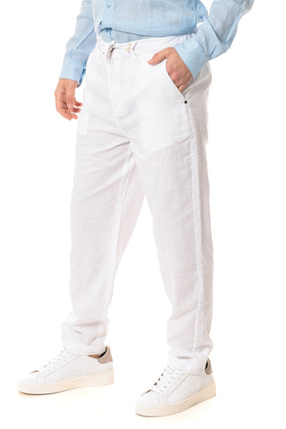 IMPURE MILES CHINO PANTALONE IN MISTO LINO CONFORT UOMO MILES MLNC24