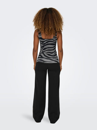 ONLY WOMEN'S LEA ZEBRA TANK TOP 15330420 DSZ