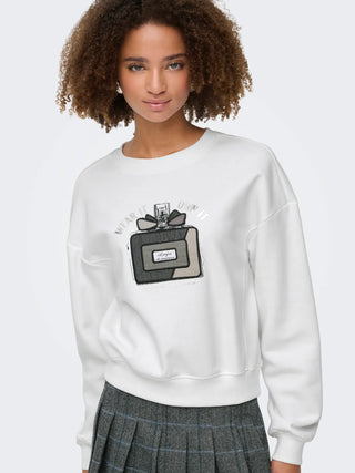 ONLY FELPA EMILY CON STAMPA PROFUMO 15356234 BWP