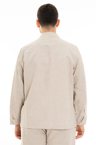 FIFTIETH OVERJACKET MEN 100% LINEN ENGLAND BEI